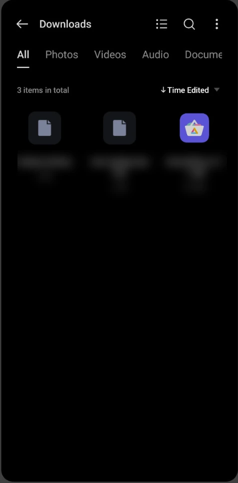 Mega888 APK in the Downloads folder of the Oppo File Manager