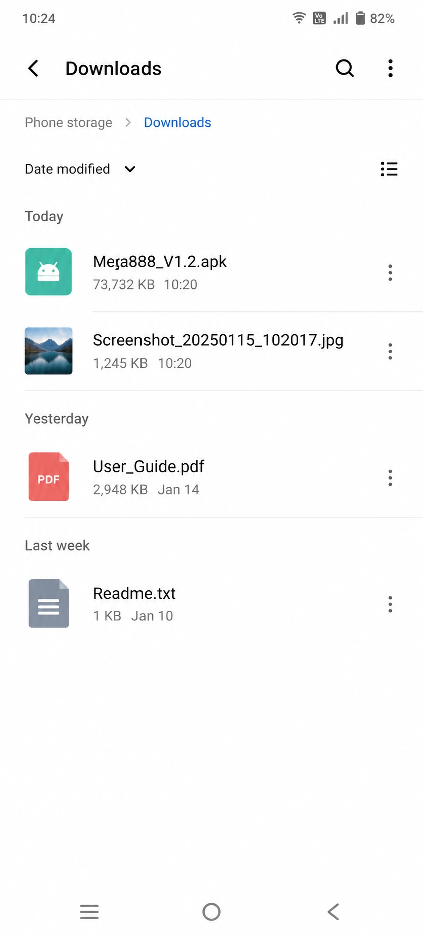Mega888 APK in the Downloads folder of the Vivo File Manager